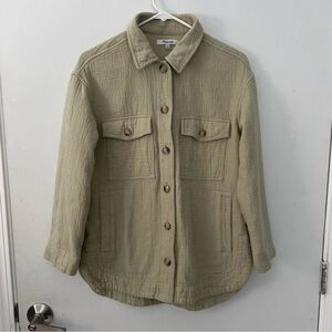 Madewell Women's Waffleback Branner Shirt-Jacket Green Size XXS Shacket